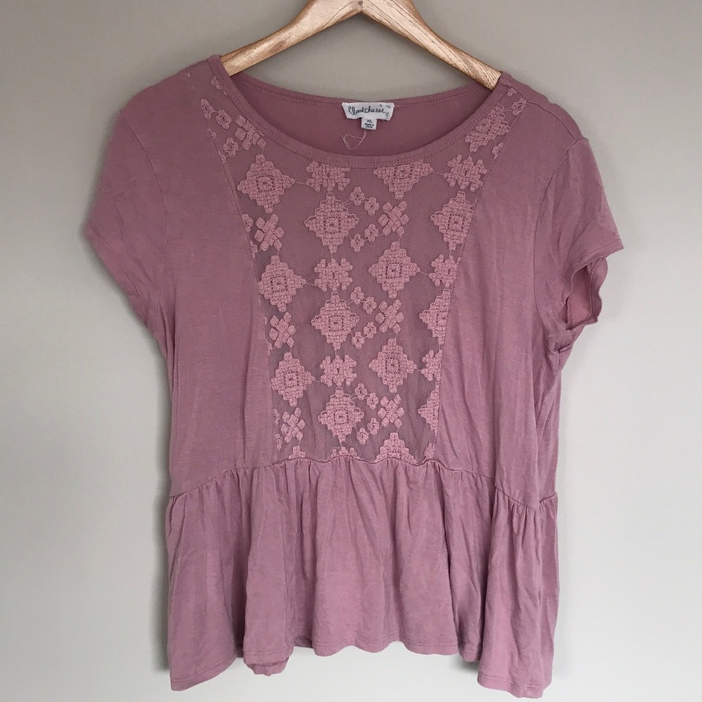 mauve blouse